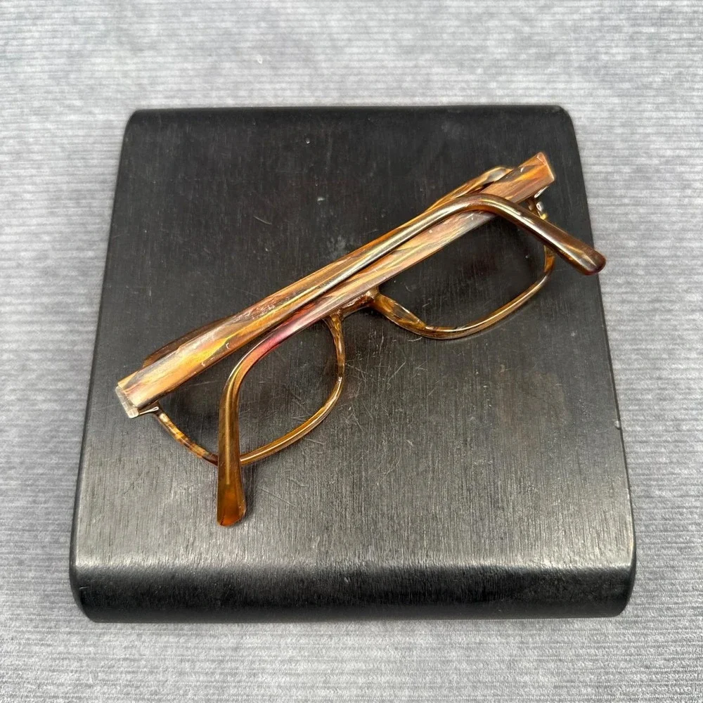 OGI Evolution Eyeglasses 9077/1555 Tortoise Shell Brown Amber Japan 52-16-140